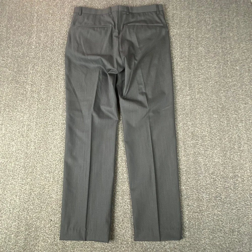 Hugo Boss Dress Pants‎ 30R 31x29 HimenHM Gray Wool Silk Blend Luxury Trouser New
